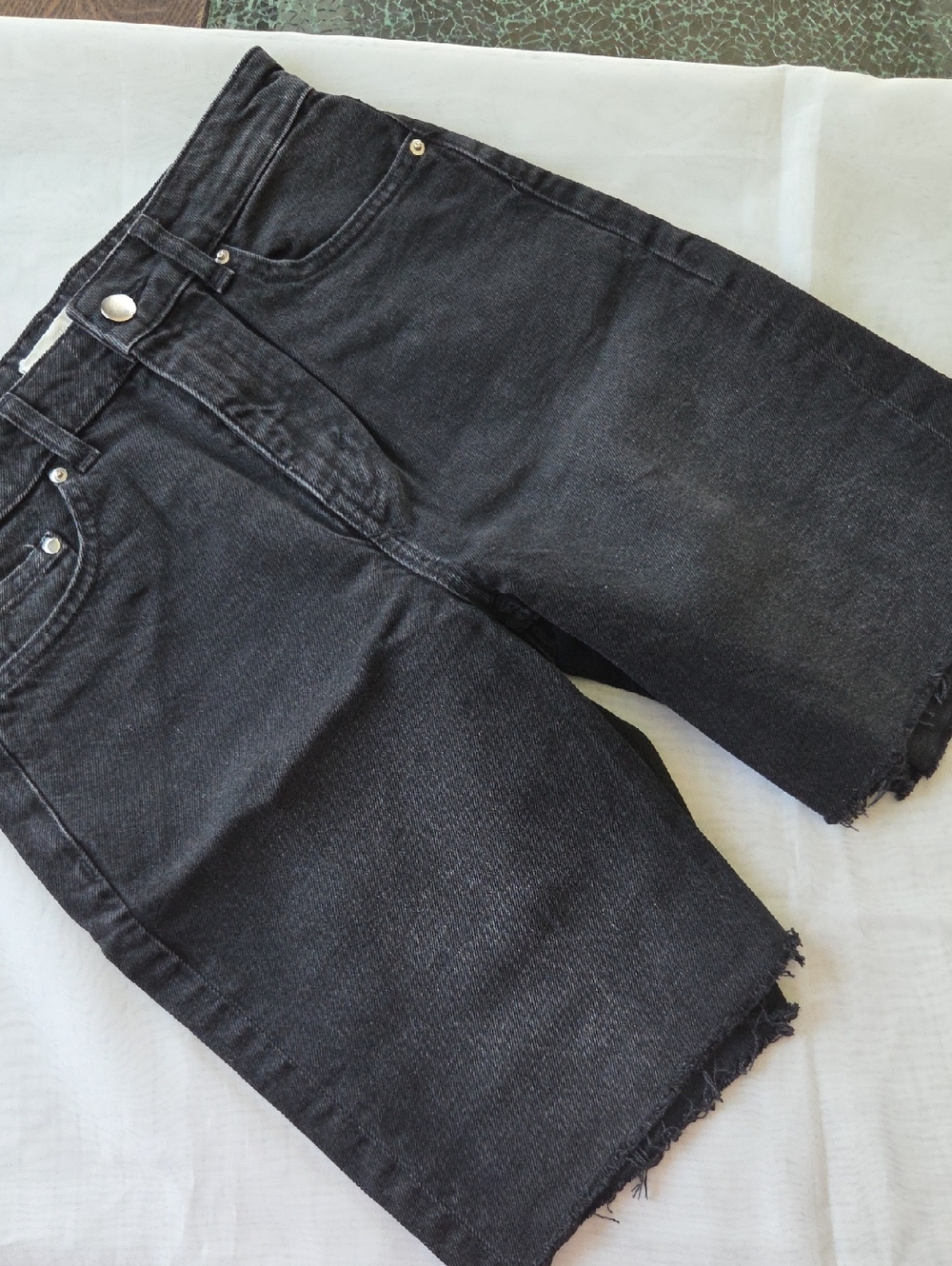 Women's Black Denim Cut-Off Jeans Shorts